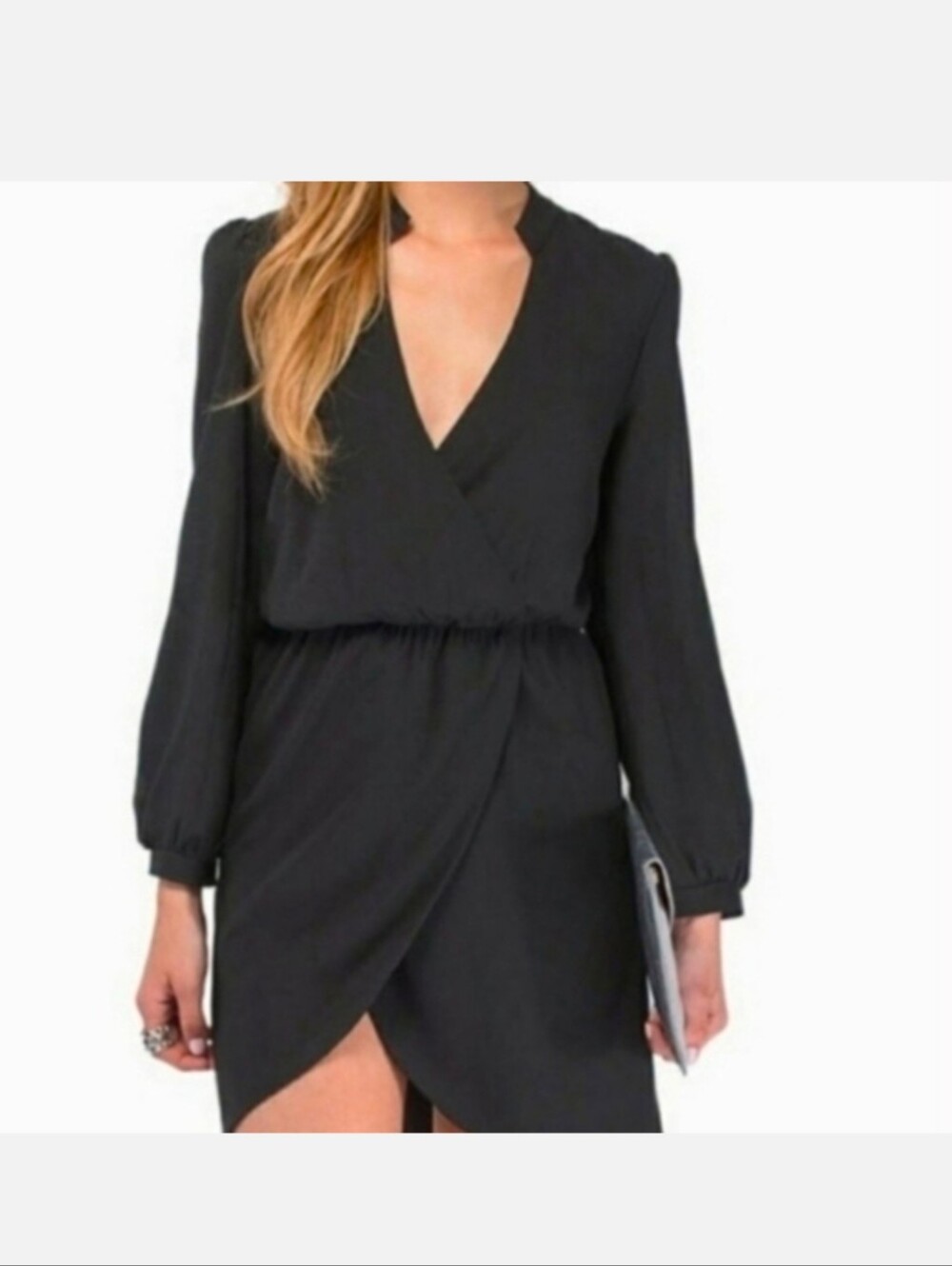 Tobi Black Long Sleeve Dress